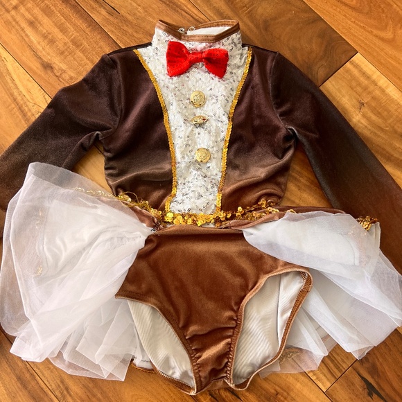 WEISSMAN Run Rudolph Run Dance Ice Skating Costume Size SC Small 6/7 - Picture 3 of 14